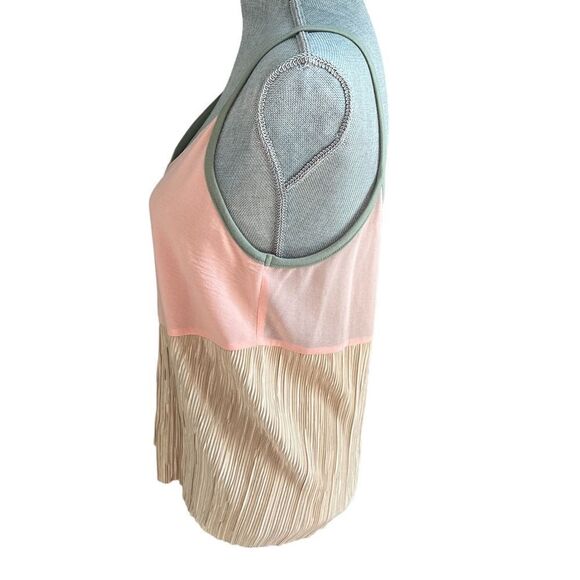 Harlowe & Graham Tank Top Dressy Gold Metallic Color Block Small - Picture 4 of 5